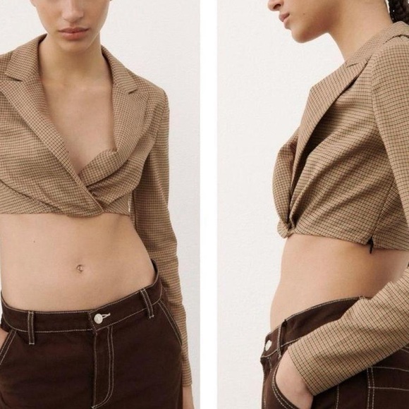 Zara Women's Brown and Tan Blouse - Picture 2 of 4